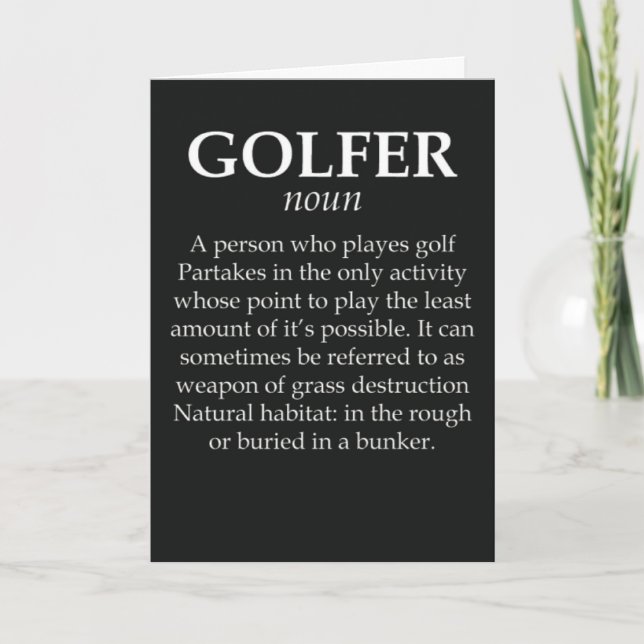 Funny Golf Cards For Golfer Dad Grandfather Humour (Front)