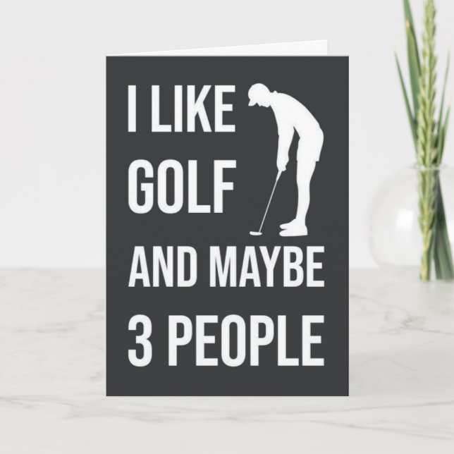 Funny Golf Cards Sports Humour For Golfer Friend  (Front)