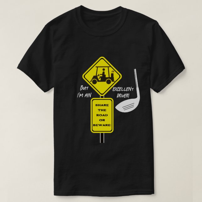 Funny Golf Cart Driver T-Shirt (Design Front)