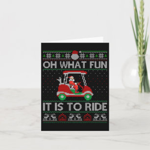 Funny Golf Cart Matching Family Christmas Oh What Card