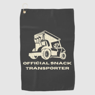 Funny Golf Cart Official Snack Transporter Towel