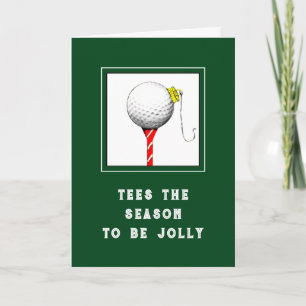 Funny Golf Christmas Holiday Card