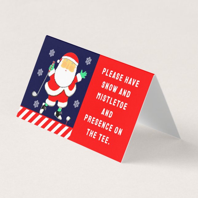Funny Golf Christmas Holiday Cards (Front)