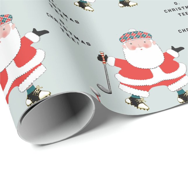 Funny Golf Christmas Wrapping Paper (Roll Corner)