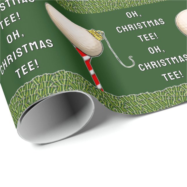 Funny Golf Christmas Wrapping Paper (Roll Corner)