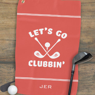 Funny Golf Club Modern Golfer Sports Trendy Red Towel