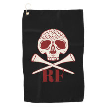 Funny Golf Dad Monogram Retro Skull Crossed Tees