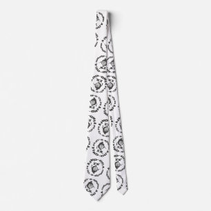 Funny Golf Dad Retro Rubber Hose Mascot Logo Tie