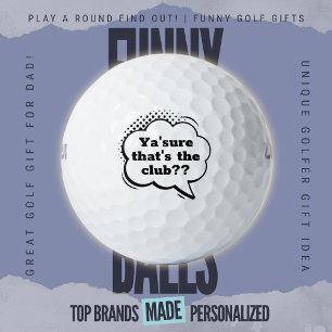 Funny Golf Dad Trash Talk Comic Book Speech Bubble Balls