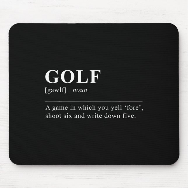 Funny Golf Definition  Mouse Mat (Front)