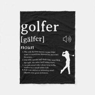 Funny Golf Definitions For Golfers - golfer' Fleece Blanket