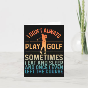 Funny Golf Design For Men Women Golf Player Golfer Card