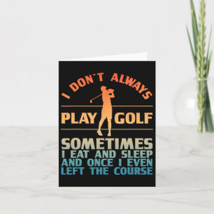 Funny Golf Design For Men Women Golf Player Golfer Card