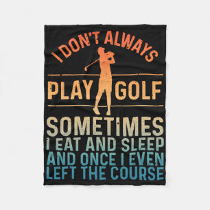 Funny Golf Design For Men Women Golf Player Golfer Fleece Blanket