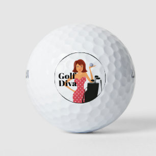 Funny Golf Diva Theme Golf Balls