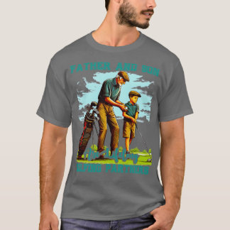 Funny Golf Father Son Matching Bass Dady Dad Boys T-Shirt