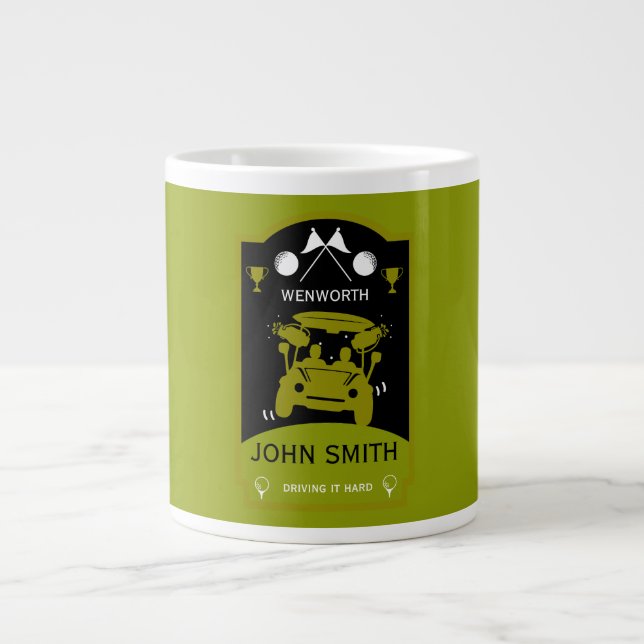 Funny Golf Gift For Beginners Large Coffee Mug (Front)
