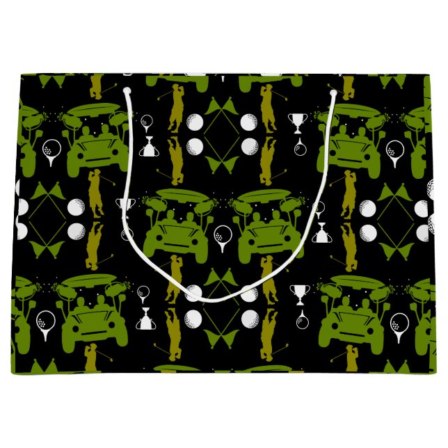 Funny Golf Gift For Beginners Large Gift Bag (Front)