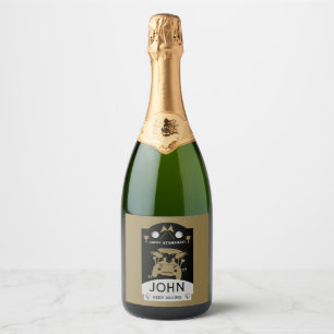 Funny Golf Gift For Beginners Sparkling Wine Label