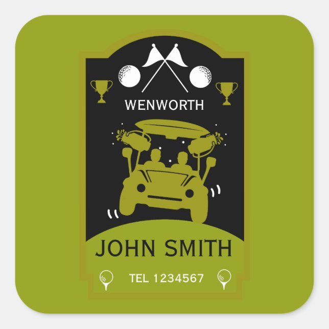 Funny Golf Gift For Beginners Square Sticker (Front)