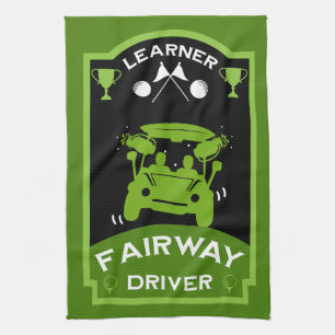 Funny Golf Gift For Beginners Tea Towel