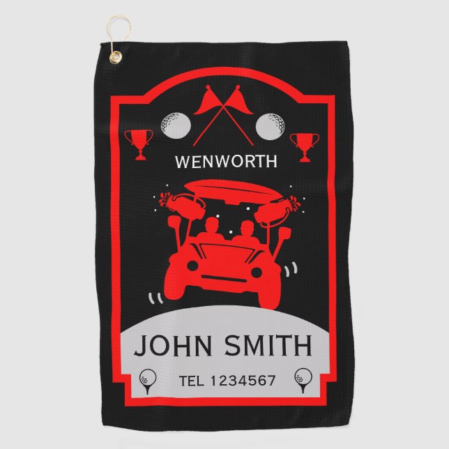 Funny Golf Gift For Beginners Towel (Front)