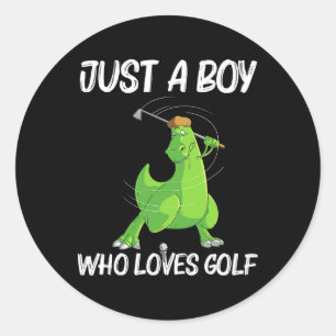 Funny Golf Gift For Boys Kids Golf Field Game Golf Classic Round Sticker