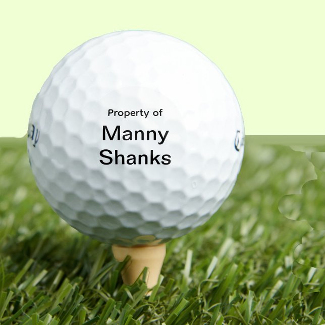 Funny Golf Gift Joke Name Manny Shanks Golf Balls (Creator Uploaded)