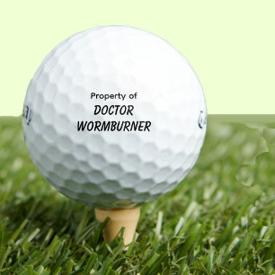 Funny Golf Gift Joke Wormburner Golf Balls