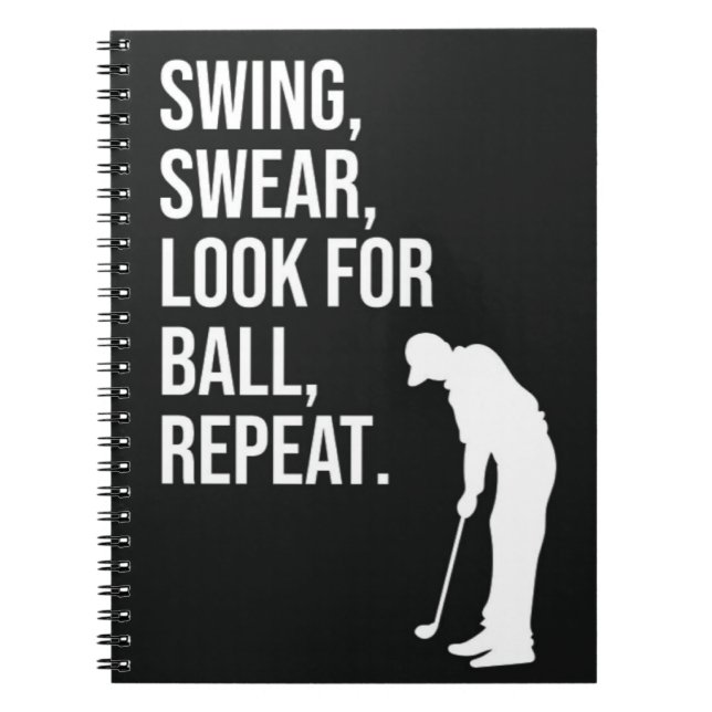 Funny Golf Gifts For Golfer Humour Joke Notebook (Front)