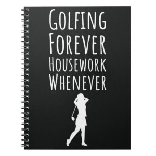 Funny Golf Gifts For Her Lady Golfer Quote Notebook