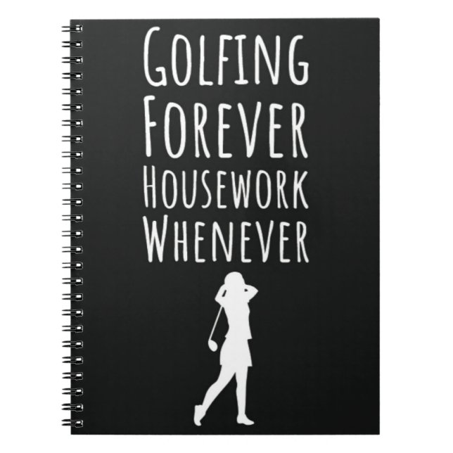 Funny Golf Gifts For Her Lady Golfer Quote Notebook (Front)