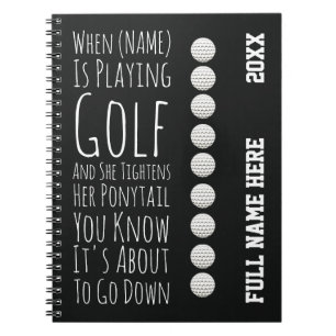Funny Golf Gifts For Her Teen Girls Women Player Notebook