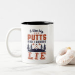 Funny Golf Golfers I Like Big Putts Golfing Humour Two-Tone Coffee Mug<br><div class="desc">I Like Big Putts and I Cannot Lie. Funny and humourous design for golf player, golf coach or golf fan. This vintage retro merchandise is great for those who enjoy golfing at the golf course, putting and scoring birdie. Perfect for professional golfers, those playing golf for fun or golf caddy....</div>