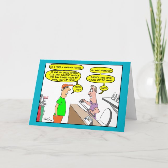 Funny Golf Greeting Card (Front)