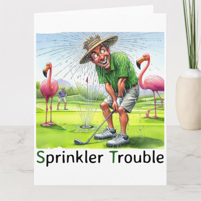 Funny Golf Greeting Card (Front)