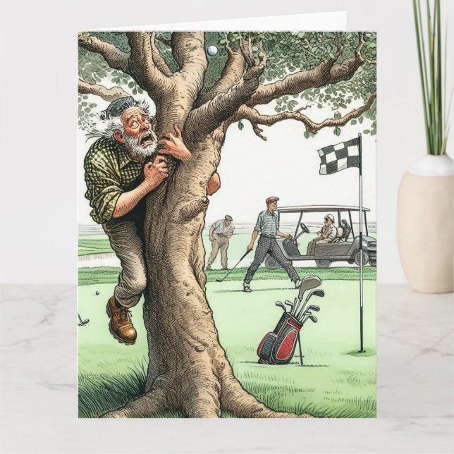 Funny Golf Greeting Card (Front)