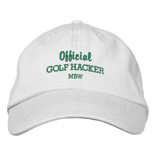 Funny Golf Hacker Custom Monogram Embroidered Hat