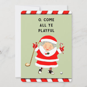 Funny Golf Holiday Card