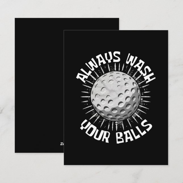 Funny-golf Holiday Card (Front/Back)