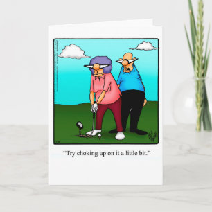 Funny Golf Humor Blank Greeting Card
