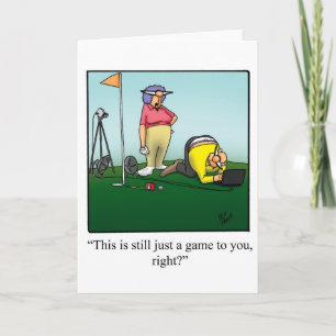 Funny Golf Humor Blank Greeting Card