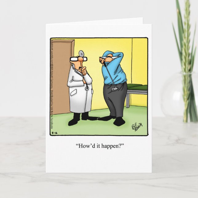 Funny Golf Humor Blank Greeting Card (Front)