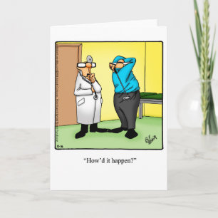 Funny Golf Humor Blank Greeting Card
