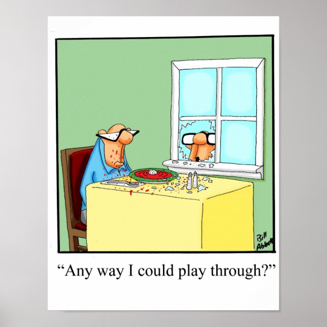 Funny Golf Humor Poster Gift (Front)
