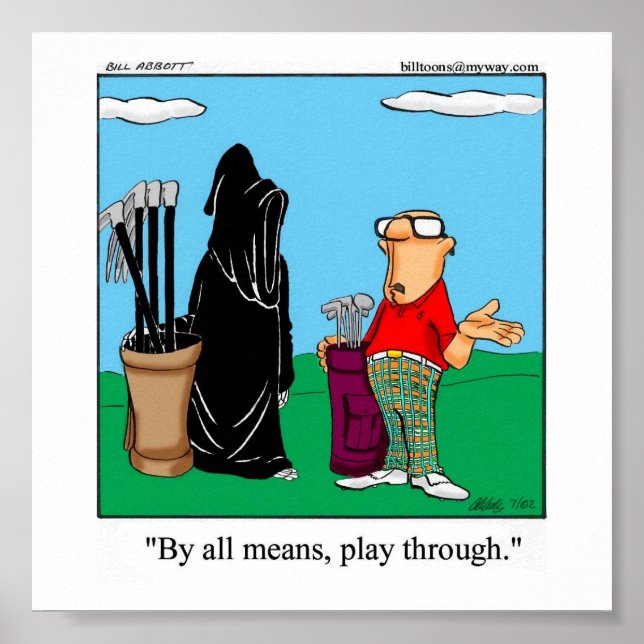 Funny Golf Humor Poster Gift (Front)