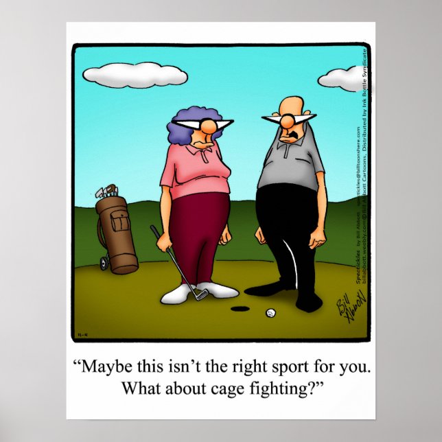 Funny Golf Humor Poster Gift (Front)