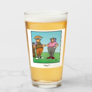 Funny Golf Humour Beer Glass