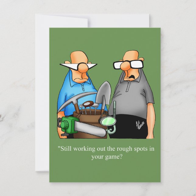 Funny Golf Humour Birthday Invitation (Front)