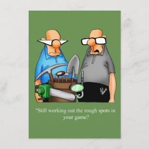 Funny Golf Humour Birthday Invitation